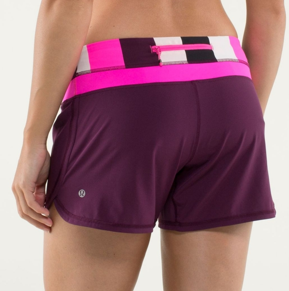 Lululemon Groovy Run Short Plum Raspberry Women's Athletic Shorts - Picture 4 of 9
